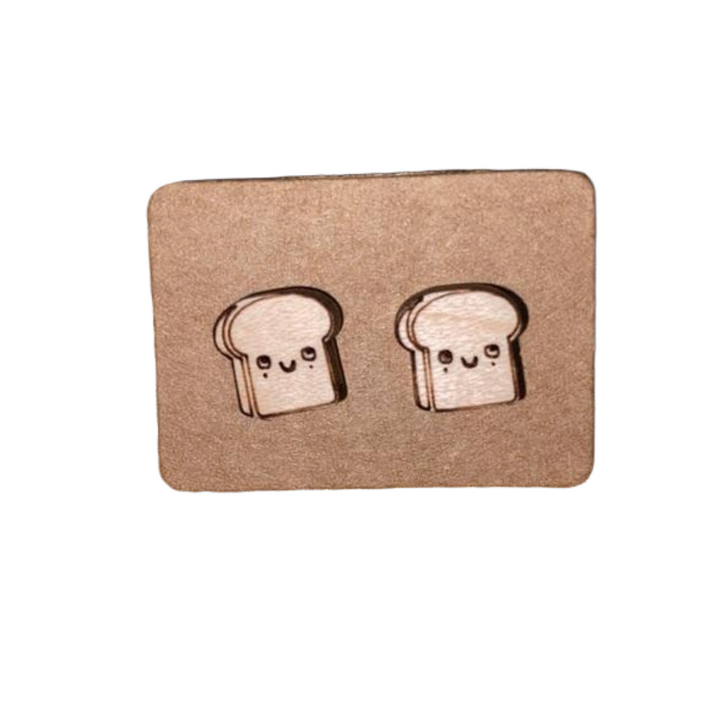 Smiling Toast Stud Earrings